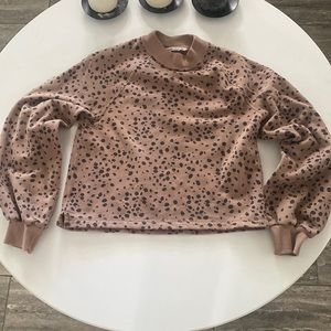 Abercrombie cheetah print sweatshirt